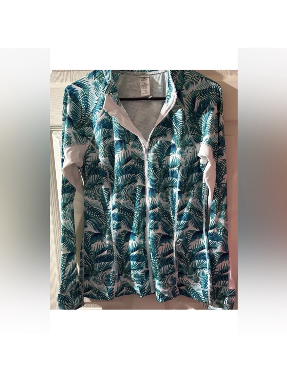 TOMMY BAHAMA WOMEN L MULTICOLOR FULL ZIP GOLF TENNIS JACKET TROPICAL
NATURE Y2K